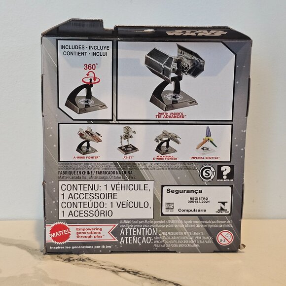 Hot Wheels Star Wars Starships Select Darth Vader's Tie Advanced 1:50 Scale Vehi - Picture 2 of 6